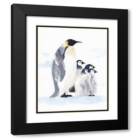 Emperor Penguins I Black Modern Wood Framed Art Print with Double Matting by Green, Jacob