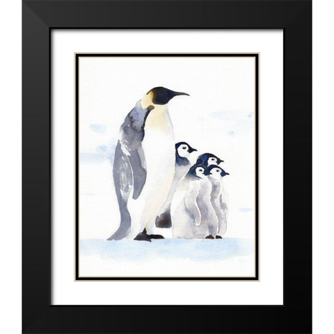 Emperor Penguins I Black Modern Wood Framed Art Print with Double Matting by Green, Jacob