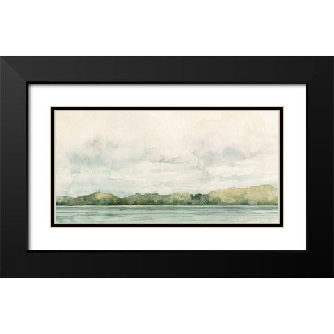 Riverside Views I Black Modern Wood Framed Art Print with Double Matting by Caroline, Emma