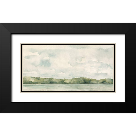Riverside Views II Black Modern Wood Framed Art Print with Double Matting by Caroline, Emma