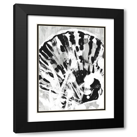 Ocean Inkblot II Black Modern Wood Framed Art Print with Double Matting by Vess, June Erica