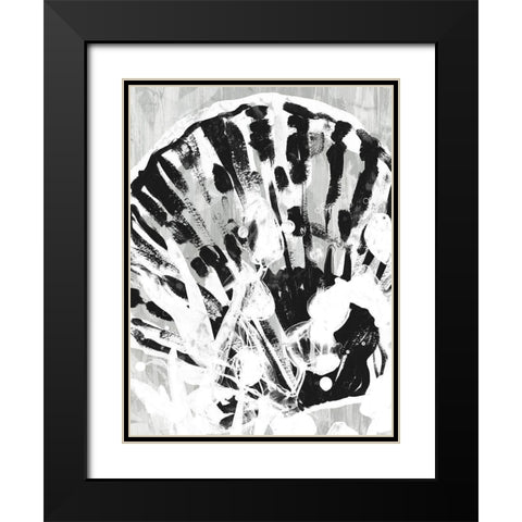 Ocean Inkblot II Black Modern Wood Framed Art Print with Double Matting by Vess, June Erica