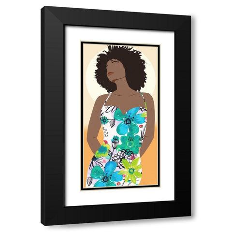 You Go Woman I Black Modern Wood Framed Art Print with Double Matting by Saunders, Alonzo