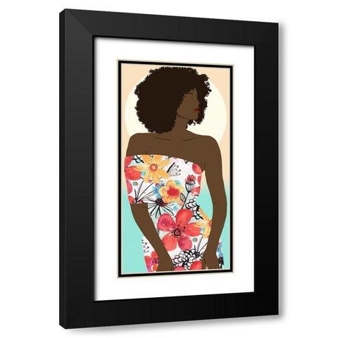 You Go Woman II Black Modern Wood Framed Art Print with Double Matting by Saunders, Alonzo