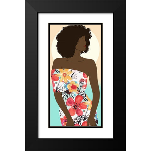 You Go Woman II Black Modern Wood Framed Art Print with Double Matting by Saunders, Alonzo