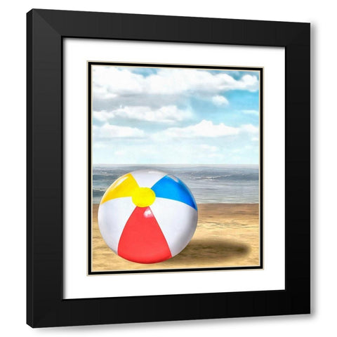 Beach Ball II Black Modern Wood Framed Art Print with Double Matting by Saunders, Alonzo