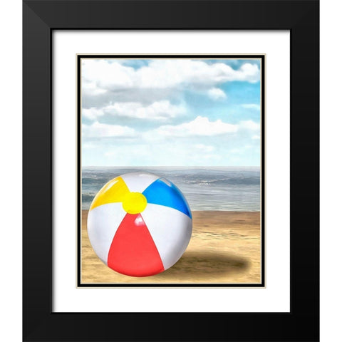 Beach Ball II Black Modern Wood Framed Art Print with Double Matting by Saunders, Alonzo