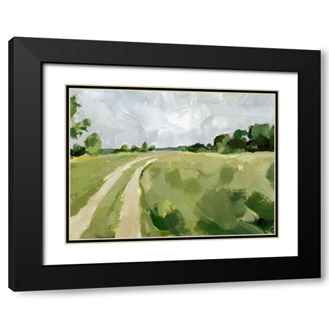 Meadow Trail I Black Modern Wood Framed Art Print with Double Matting by Barnes, Victoria