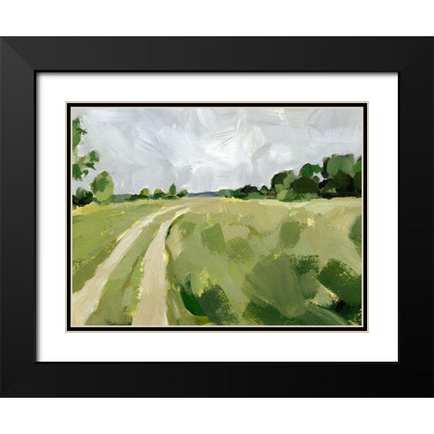 Meadow Trail I Black Modern Wood Framed Art Print with Double Matting by Barnes, Victoria