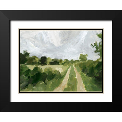 Meadow Trail II Black Modern Wood Framed Art Print with Double Matting by Barnes, Victoria