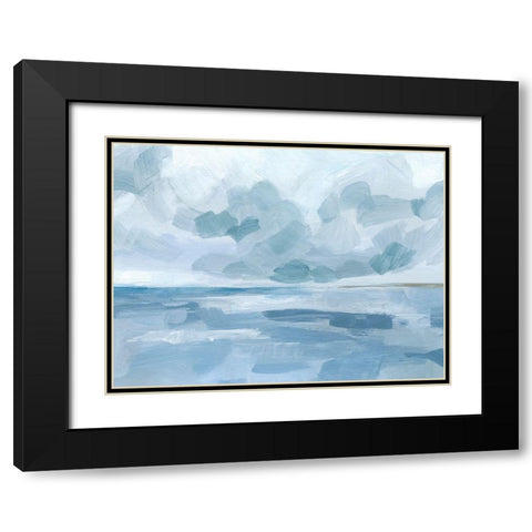 Calm Seascape II Black Modern Wood Framed Art Print with Double Matting by Barnes, Victoria