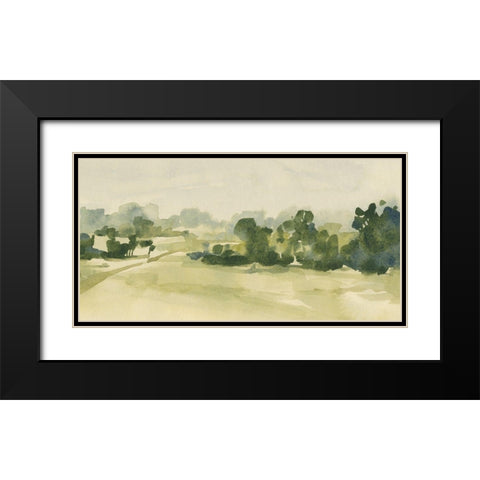 Verdant Pasture II Black Modern Wood Framed Art Print with Double Matting by Caroline, Emma