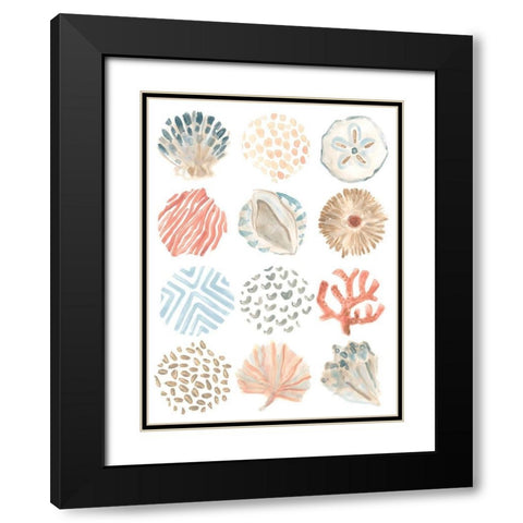 Ocean Patterns I Black Modern Wood Framed Art Print with Double Matting by Vess, June Erica