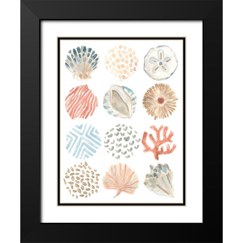 Ocean Patterns I Black Modern Wood Framed Art Print with Double Matting by Vess, June Erica