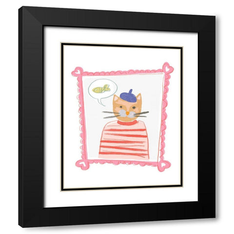 Cameo Characters I Black Modern Wood Framed Art Print with Double Matting by Vess, June Erica