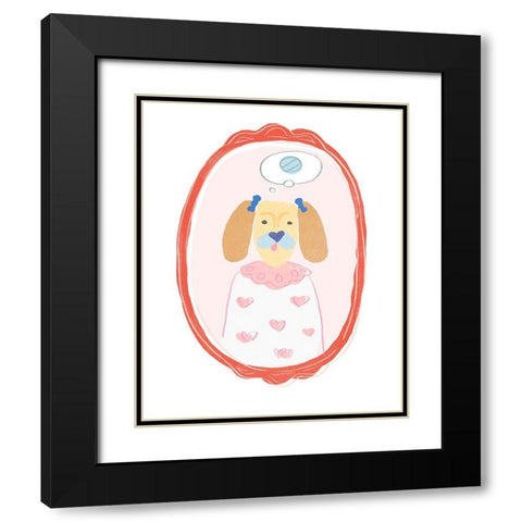 Cameo Characters III Black Modern Wood Framed Art Print with Double Matting by Vess, June Erica