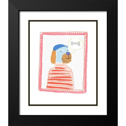 Cameo Characters IV Black Modern Wood Framed Art Print with Double Matting by Vess, June Erica