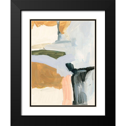 Palette Meld II Black Modern Wood Framed Art Print with Double Matting by Barnes, Victoria