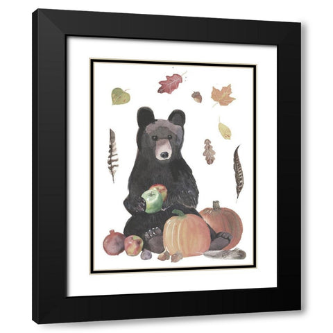 Cute Autumn Forest I Black Modern Wood Framed Art Print with Double Matting by Longley, Alicia