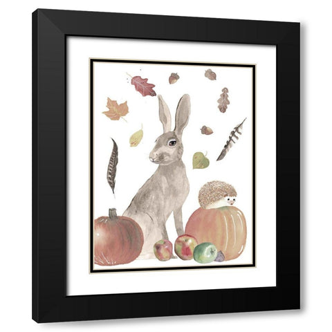 Cute Autumn Forest II Black Modern Wood Framed Art Print with Double Matting by Longley, Alicia