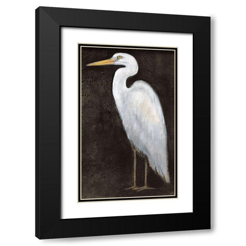 White Heron Portrait II Black Modern Wood Framed Art Print with Double Matting by OToole, Tim