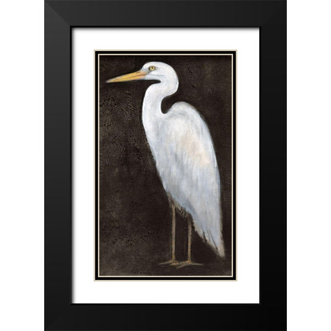 White Heron Portrait II Black Modern Wood Framed Art Print with Double Matting by OToole, Tim