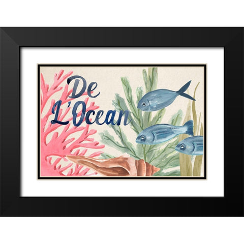 Pastel Mer IV Black Modern Wood Framed Art Print with Double Matting by Warren, Annie