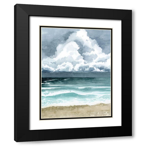 South Beach Storm I Black Modern Wood Framed Art Print with Double Matting by Popp, Grace