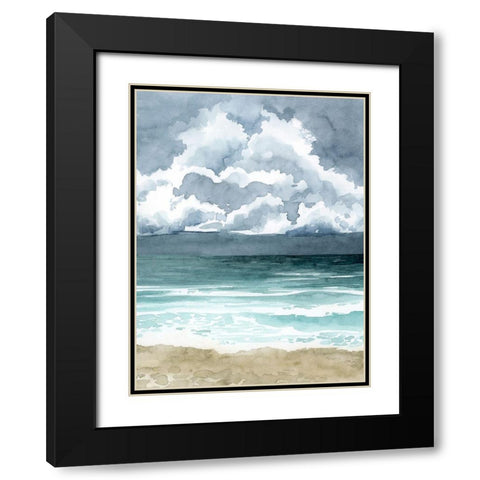 South Beach Storm II Black Modern Wood Framed Art Print with Double Matting by Popp, Grace