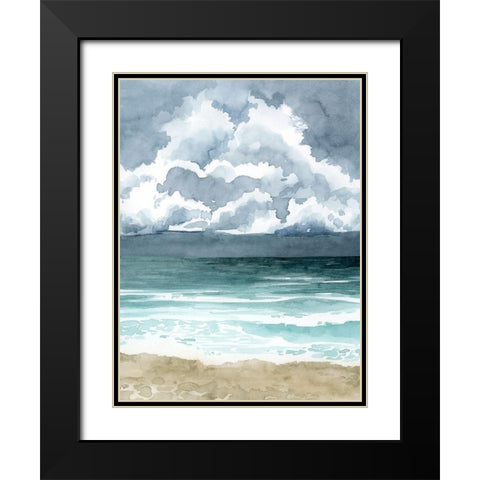 South Beach Storm II Black Modern Wood Framed Art Print with Double Matting by Popp, Grace