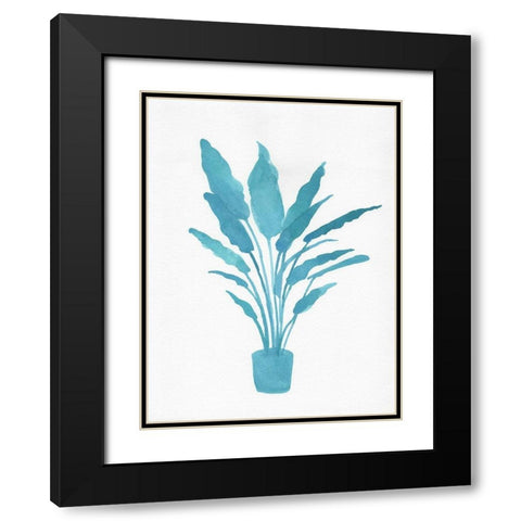 Watercolor House Plant I Black Modern Wood Framed Art Print with Double Matting by Green, Jacob