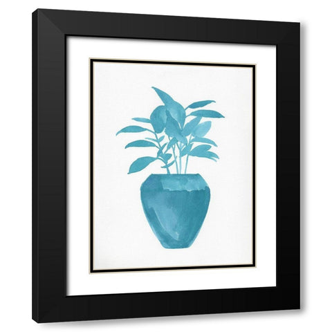 Watercolor House Plant V Black Modern Wood Framed Art Print with Double Matting by Green, Jacob