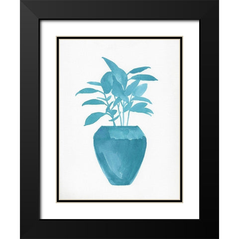 Watercolor House Plant V Black Modern Wood Framed Art Print with Double Matting by Green, Jacob