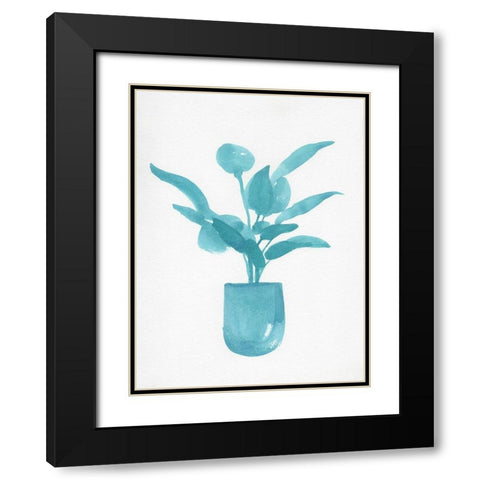 Watercolor House Plant VI Black Modern Wood Framed Art Print with Double Matting by Green, Jacob