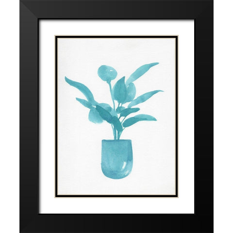 Watercolor House Plant VI Black Modern Wood Framed Art Print with Double Matting by Green, Jacob