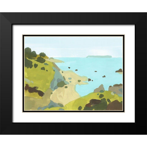 Coastal Inlet I Black Modern Wood Framed Art Print with Double Matting by Green, Jacob