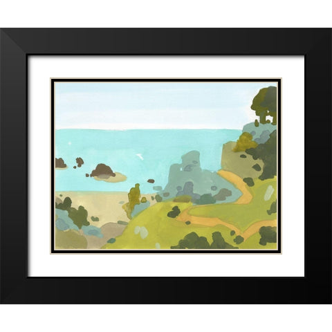 Coastal Inlet III Black Modern Wood Framed Art Print with Double Matting by Green, Jacob