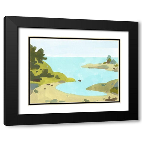Coastal Inlet IV Black Modern Wood Framed Art Print with Double Matting by Green, Jacob