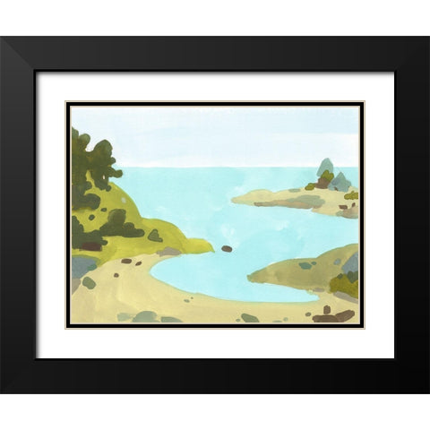 Coastal Inlet IV Black Modern Wood Framed Art Print with Double Matting by Green, Jacob