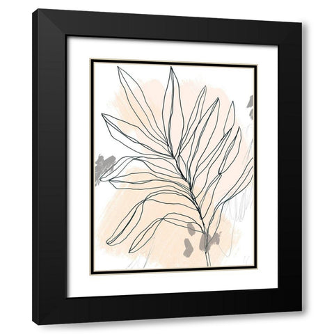 Palm Sketchbook II Black Modern Wood Framed Art Print with Double Matting by Vess, June Erica