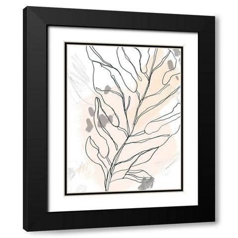 Palm Sketchbook III Black Modern Wood Framed Art Print with Double Matting by Vess, June Erica
