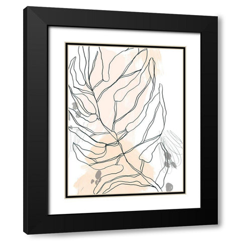 Palm Sketchbook IV Black Modern Wood Framed Art Print with Double Matting by Vess, June Erica