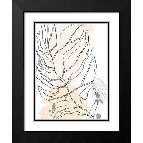 Palm Sketchbook IV Black Modern Wood Framed Art Print with Double Matting by Vess, June Erica