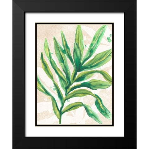 Parchment Palms I Black Modern Wood Framed Art Print with Double Matting by Vess, June Erica