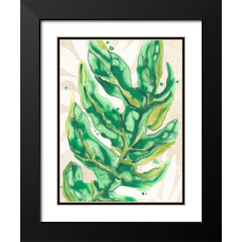 Parchment Palms III Black Modern Wood Framed Art Print with Double Matting by Vess, June Erica