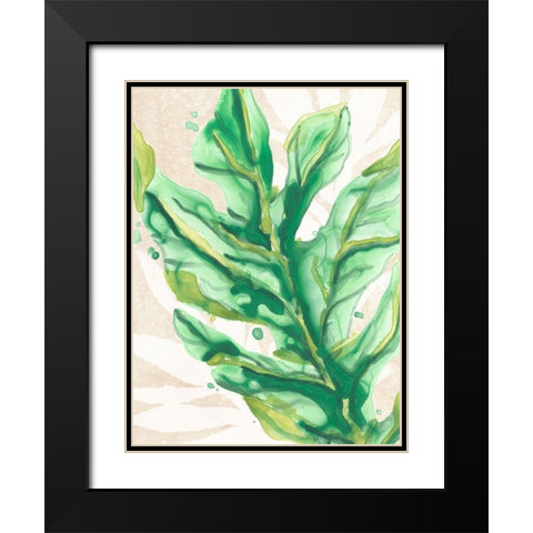 Parchment Palms IV Black Modern Wood Framed Art Print with Double Matting by Vess, June Erica