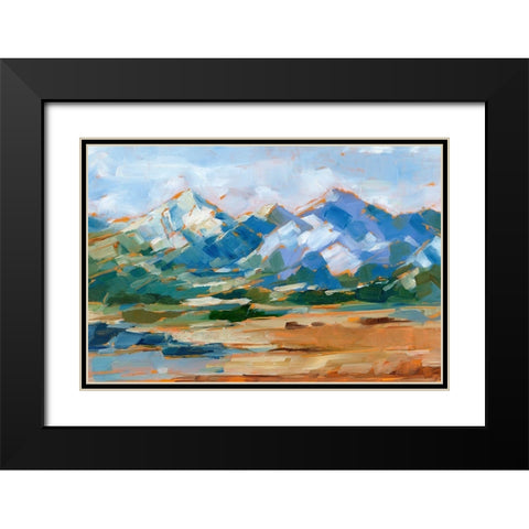 Blue Mountain Peaks II Black Modern Wood Framed Art Print with Double Matting by Harper, Ethan