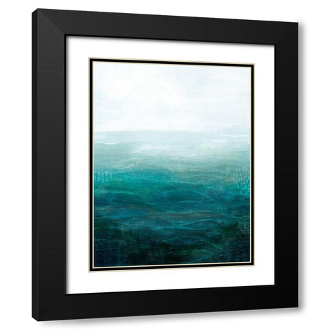 Drifting Sea I Black Modern Wood Framed Art Print with Double Matting by Popp, Grace