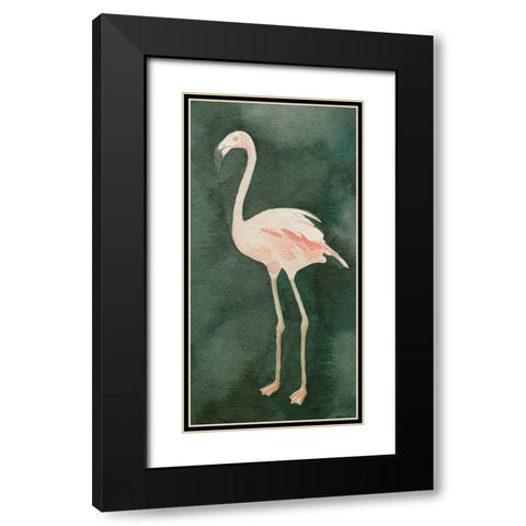 Forest Flamingo I Black Modern Wood Framed Art Print with Double Matting by Caroline, Emma