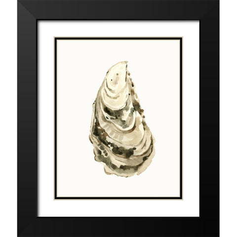 Neutral Oyster Study III Black Modern Wood Framed Art Print with Double Matting by Caroline, Emma